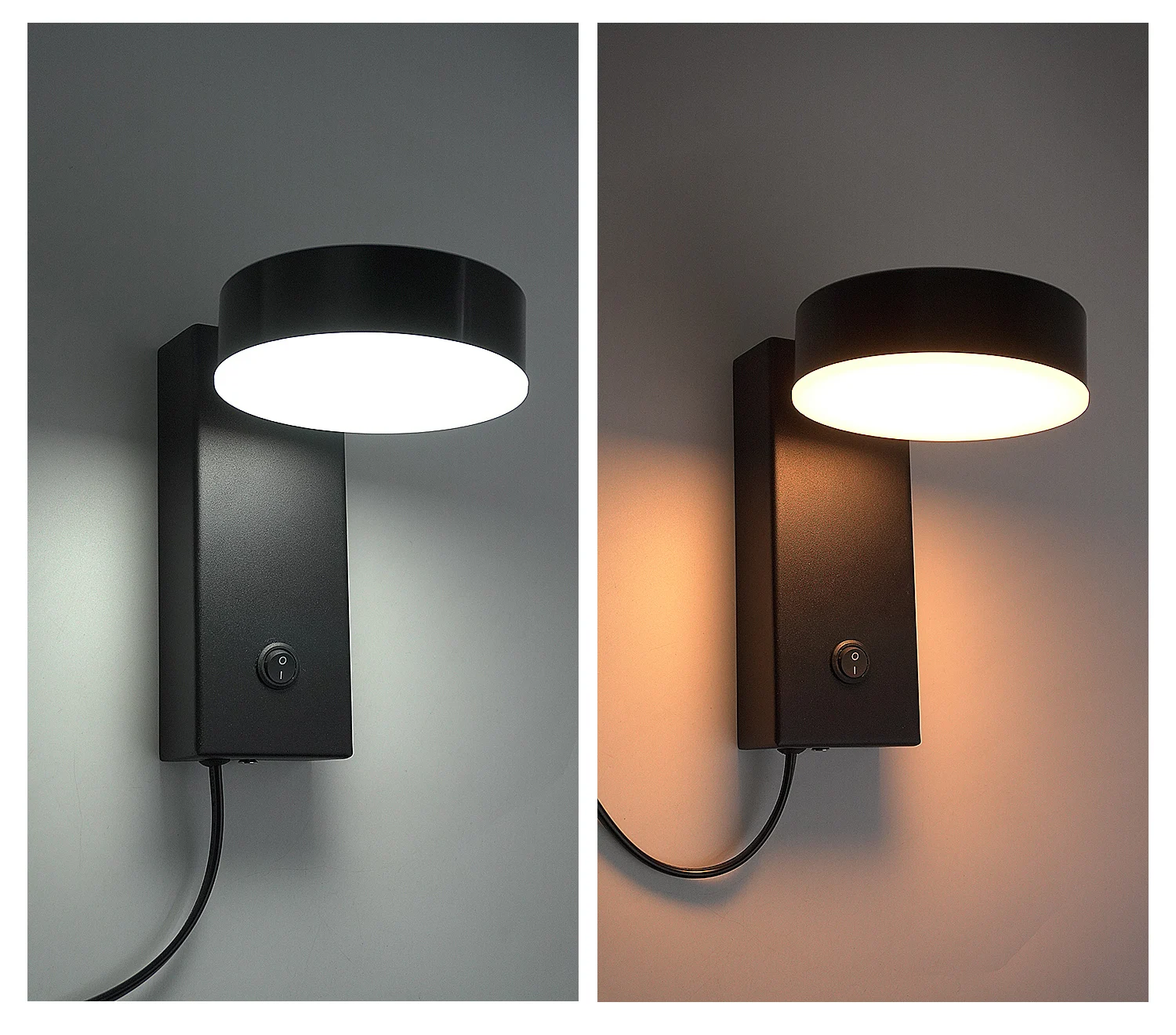 

Nordic LED Indoor Wall Lamp 350 Degree Rotation Wall Sconce 5W With 150CM line Wall Light with Switch for Bedroom Study Hotel