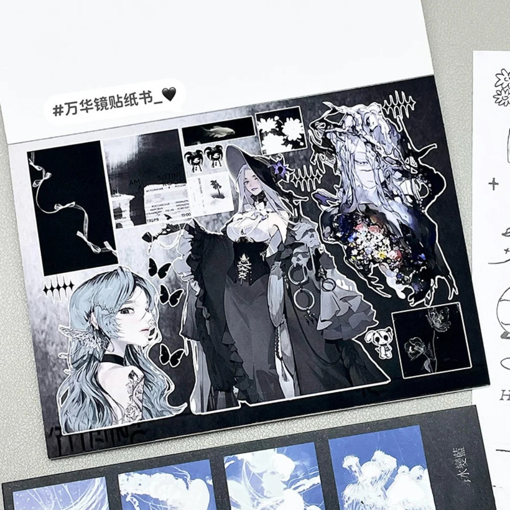 30 Blatt Gothic Religiöse Anime-Mädchen Aufkleber-Buch, Ästhetische Aufkleber für Basteln, Collage, Handy- & Wasserflaschen-Dekoration – Detail 4