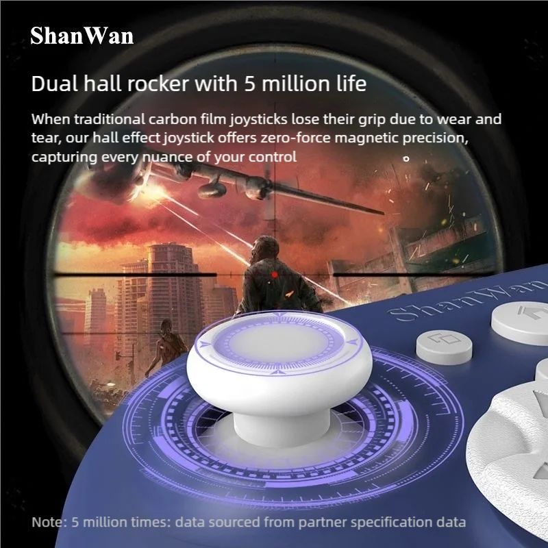 شانوان جديد أذرع التحكم في ألعاب الفيديو اللاسلكية قاعة المقود ل Xbox/PC/iOS/PS4/Android Switch Pro المزدوج الاهتزاز المحرك 3 وضع غمبد