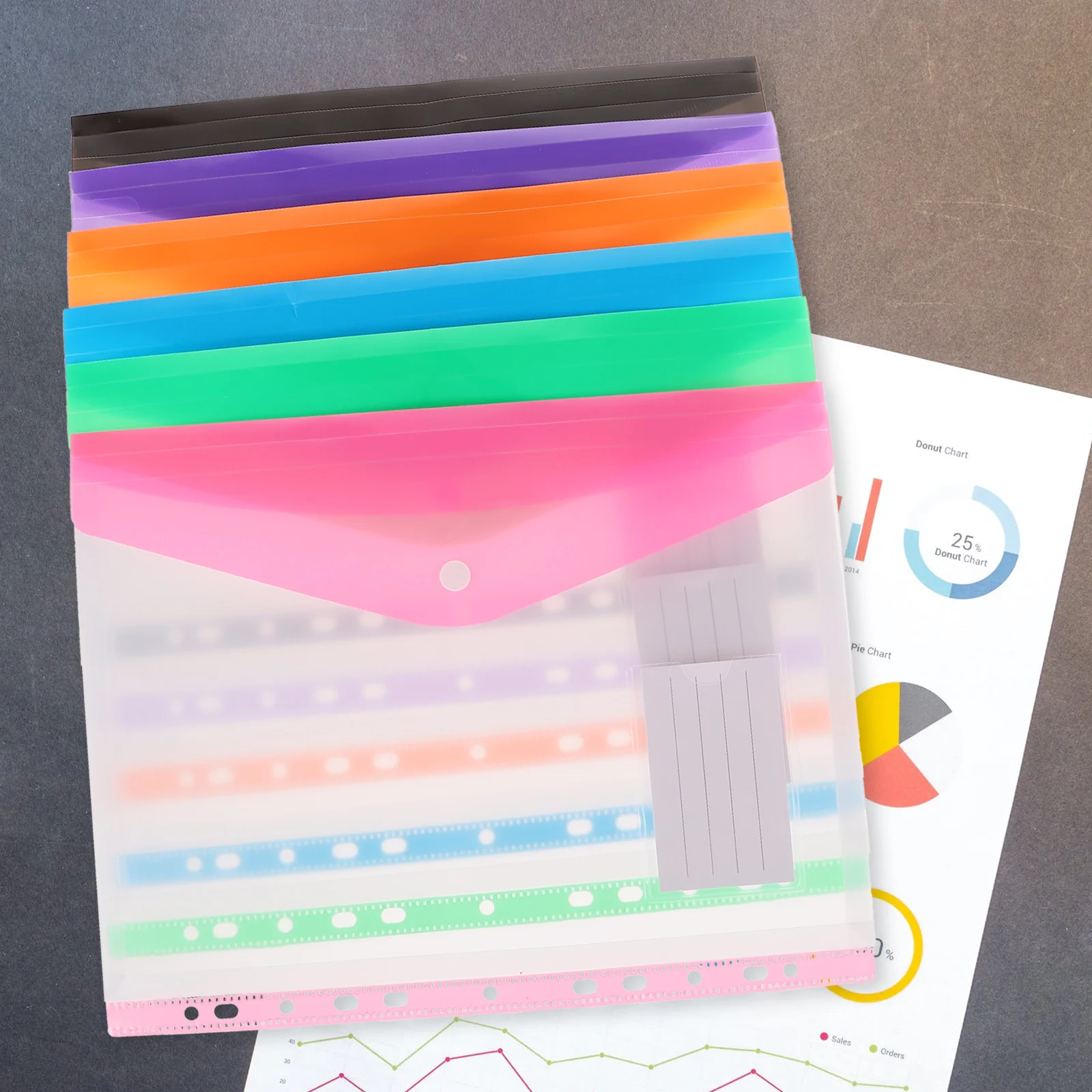 

12 Pcs Clear Waterproof Document Binder Pockets Comfortable A4 File Folder 11 Hole Office Travel ganizer Photo Storage for Cards