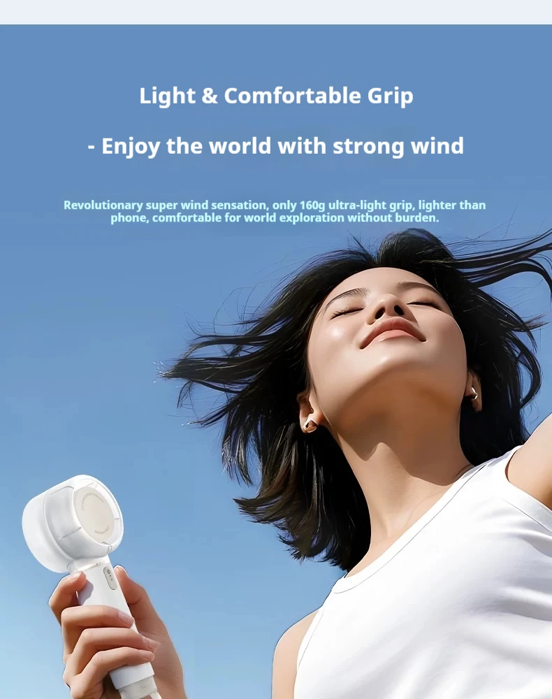 Airmate FREE1 Handheld Small Fan 13000 Rpm High Speed Suspension Motor Handheld Fan AirBoom Wind Field Pressurization Technology