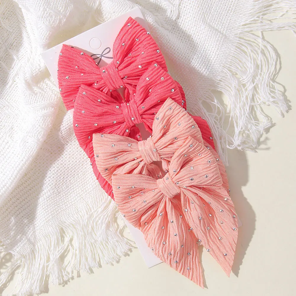 4-teiliges Set Niedliche Haarspangen mit Schleife für Kinder, Modische Party-Accessoires, Tägliche Dekoration, Haaraccessoires für Teenager-Mädchen, Geschenke – Detail 13
