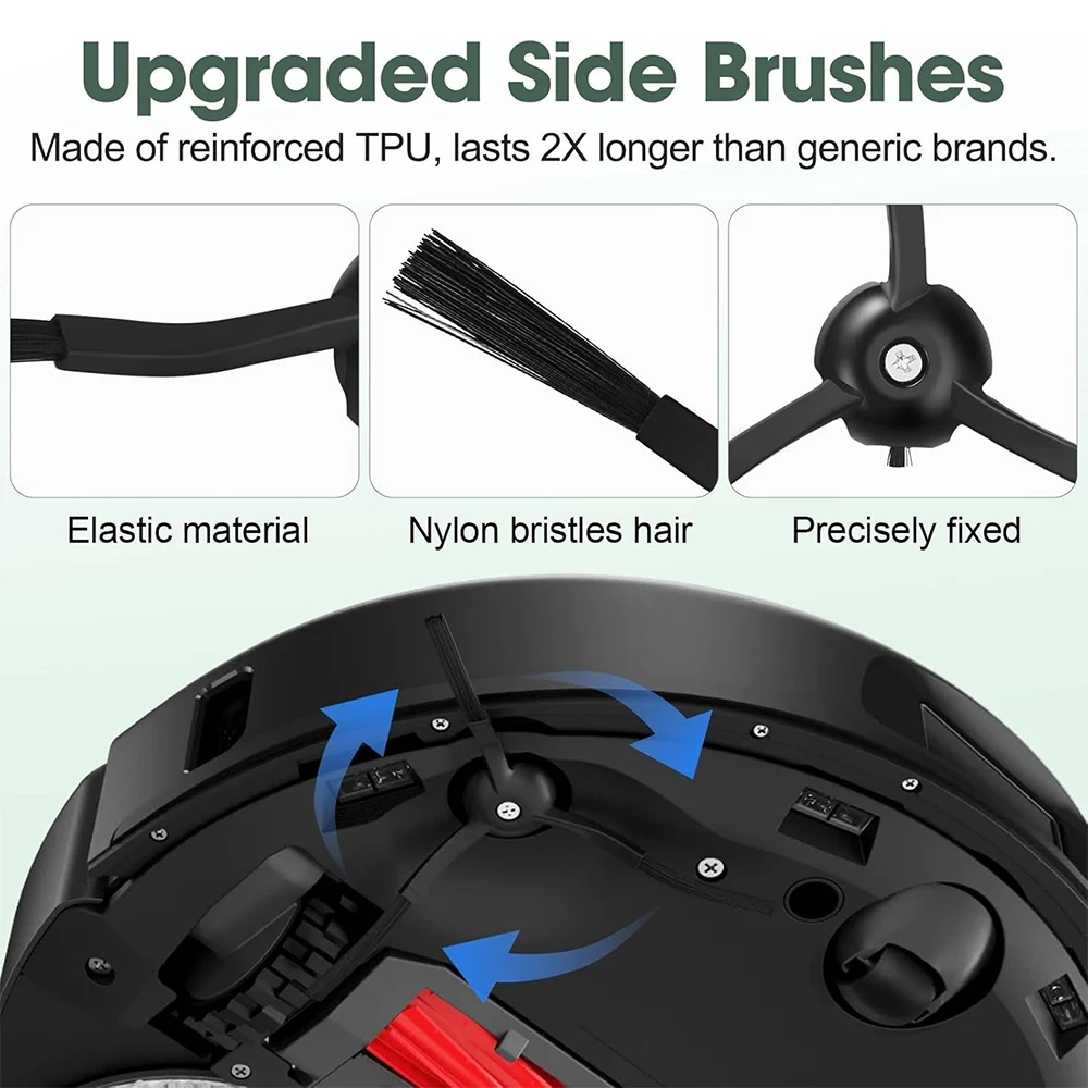 For Roborock Q Revo P10 A7400RR Vacuum Cleaner Spare parts, Main Side Brush Hepa Filter Mop Cloths Dust Bag Replacement Parts