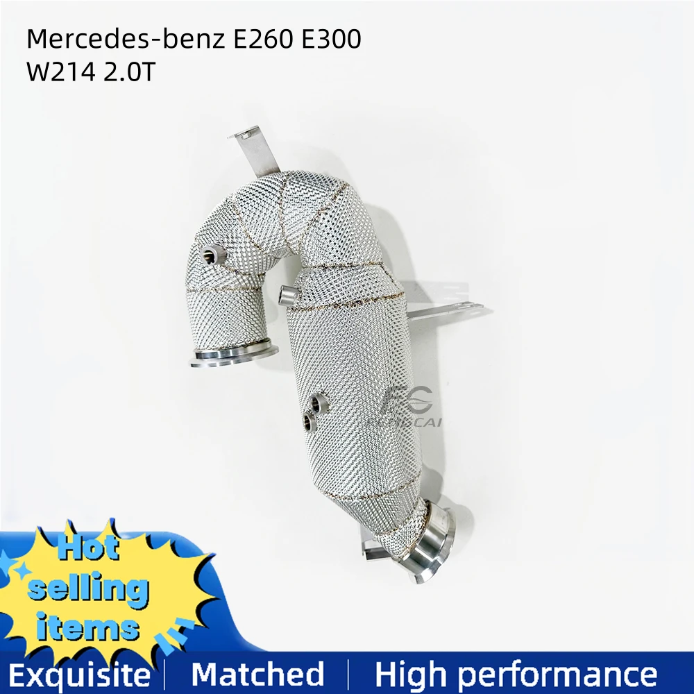 

High flow exhaust pipe for Mercedes-Benz E260 E300 W214 2.0T modification upgrade No engine malfunction light downpipe
