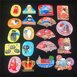 Nekomanju KYOTO NEKOPARA Maiko Japanese Kimono Mount Fuji NINJA BLACK CAT Japan Fridge Magnet Souvenir Business Gift Ideas