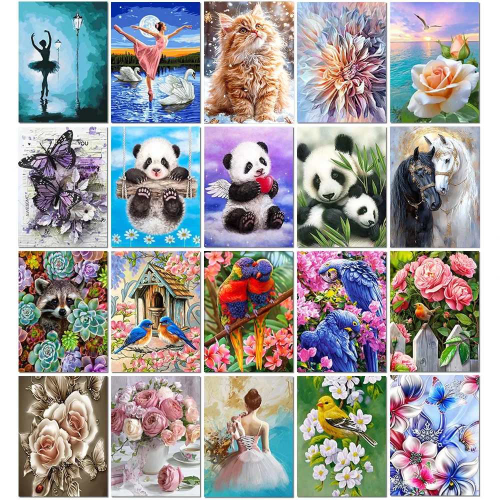 

Diy 5D алмазная живопись животное цветок полный круглый художественный Алмазная вышивка мозаика горный хрусталь вышивка крестиком украшение дома подарок