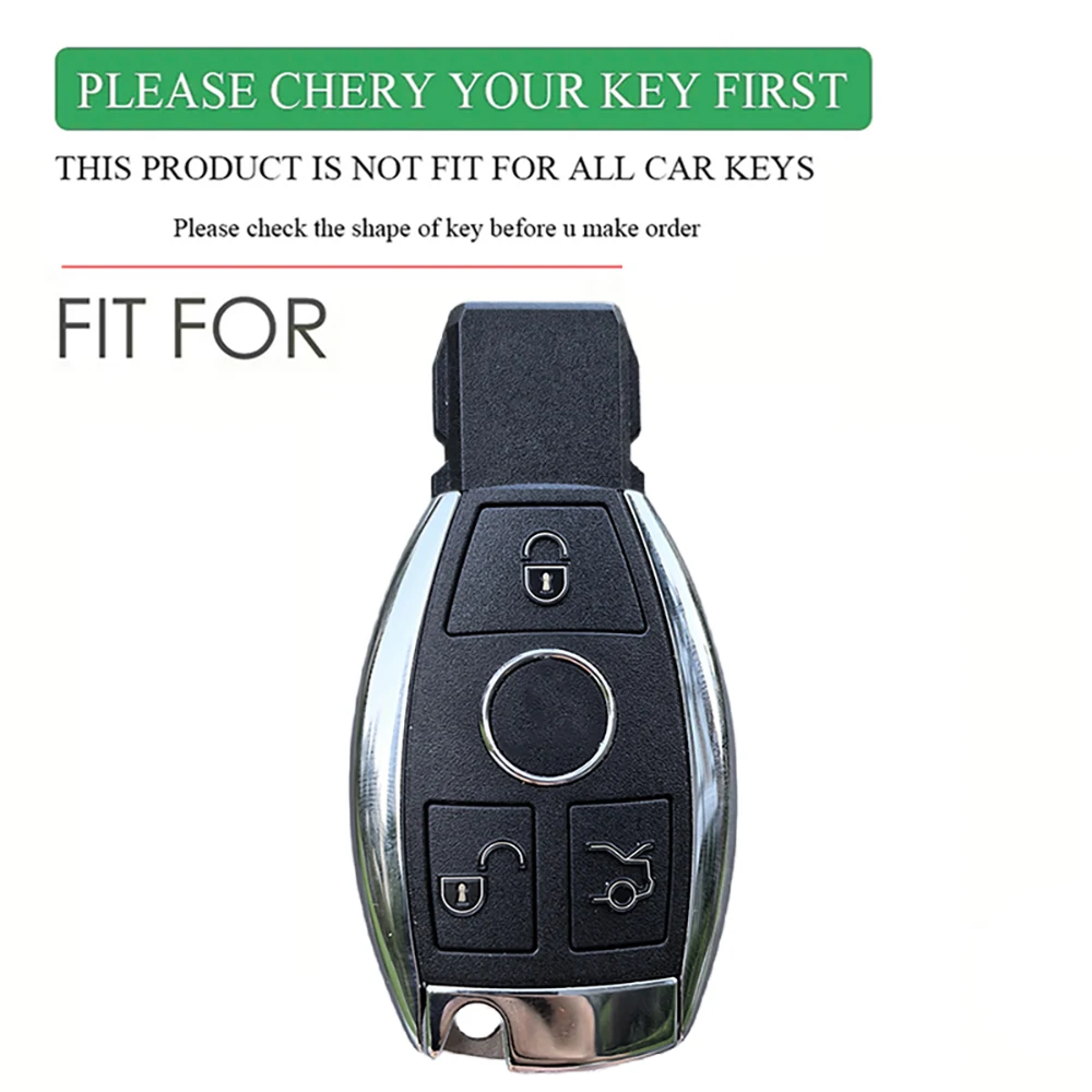 Silikon-Schlüsselhülle für Mercedes Benz A B C E Klasse GLS GLA GLK GLC CLS CLA AMG W204 W205 W212 W463 W176 – Detail 1