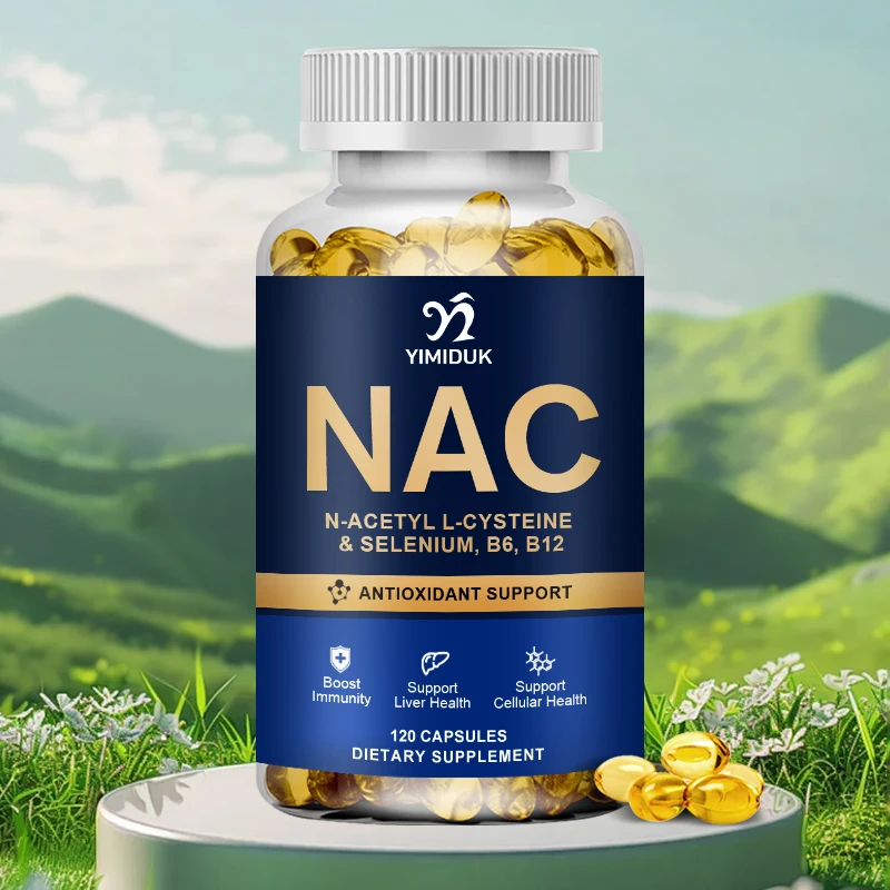 NAC Glutathione Capsules N-Acetyl Cysteine 1200 mg Support for Liver, Lung | Amino Acid, Easy to Absorb