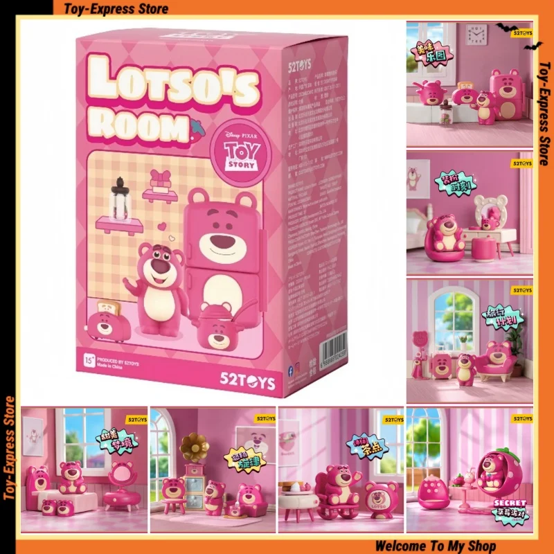 52TOYS Blind Box Disney Lotso's Room Series Anime Toys Blind Boxes Mystery Box Bear Model Ornament Girl Kids Toys Birthday Gift