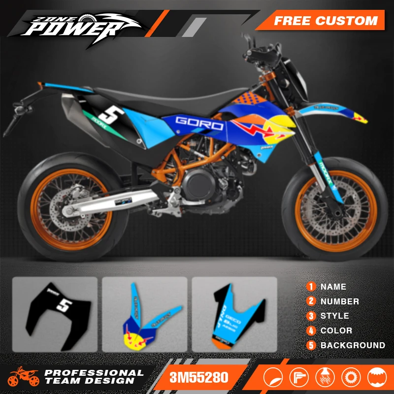 

Powerzone Graphics Motorcycle Decal Sticker Deco Kits For KTM 2012 2013 2014 2015 2016 2017 2018 690SMC-R customized 002