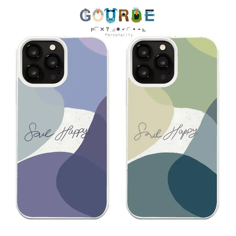 

Gourde Stitching Contrast Color Phone Case for Iphone 16 Pro Max XS XR Xs Max 7 8 Plus 11 15 Pro Max 12 13 14 Pro Max Casing