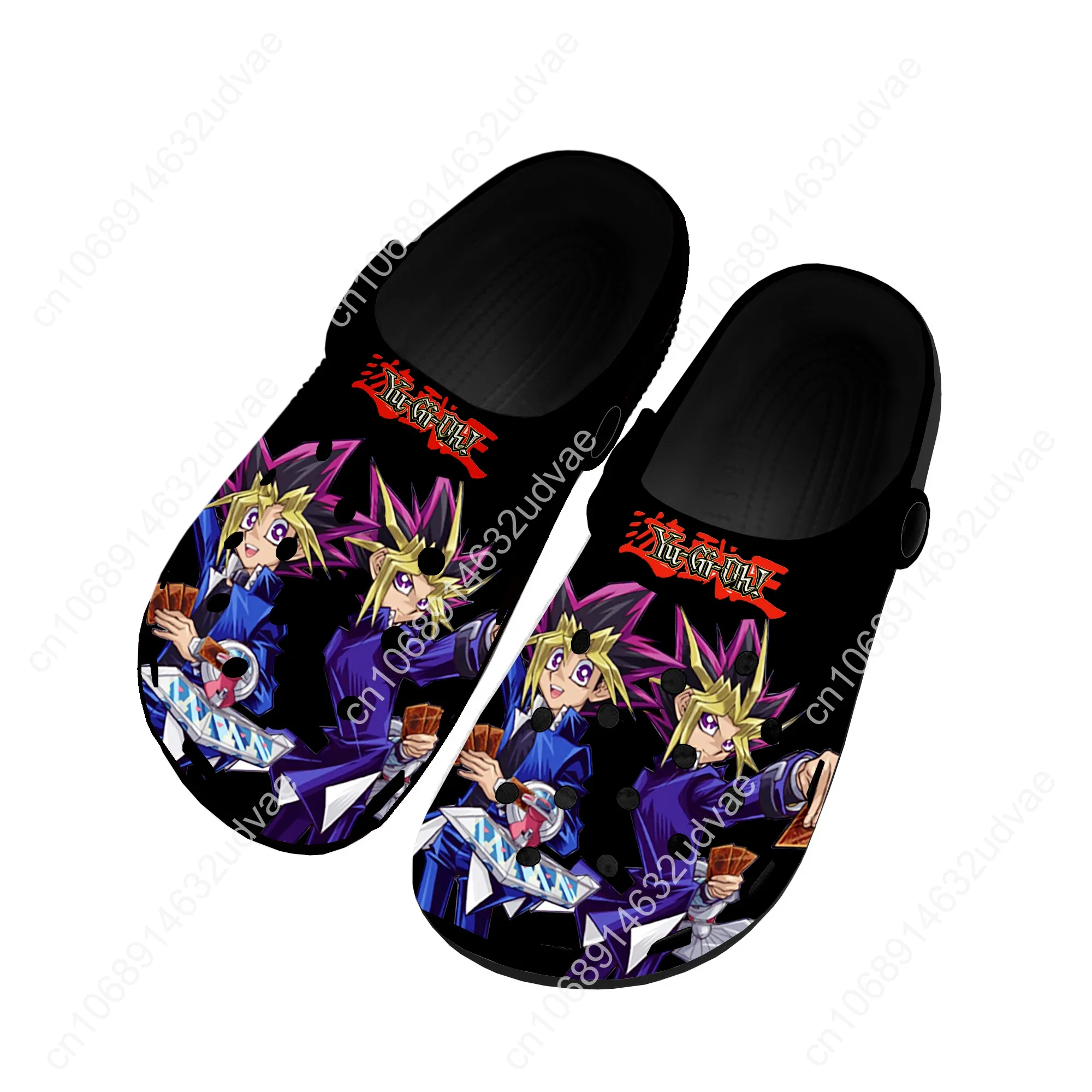 Dark Magician YuGiOh Duel Monster Card zuecos de casa Zapatos de agua personalizados para hombres y mujeres, zapatos para adolescentes, Zueco de jardín, zapatillas de playa con agujeros