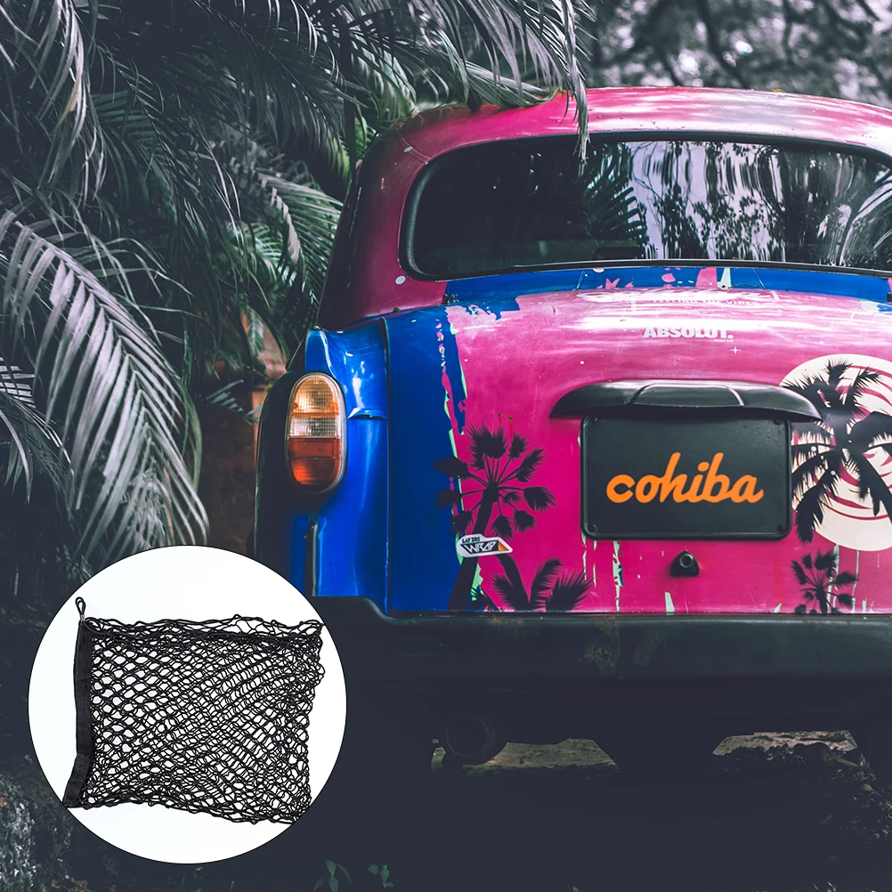 

Trunk Storage ganizer Mesh Net Double Layer Vertical Pockets Stretchable s Car Trunk Cargo Nets Travel Accessories