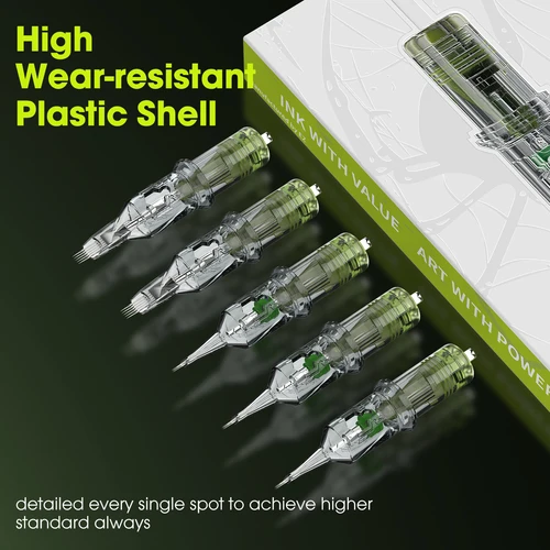 Imagen 2 del producto Cartucho de veneno de filtro EZ, agujas de tatuaje desechables, sombreador redondo, revestimiento RM MC de 0,30mm y 0,35mm para pluma de máquina de tatuaje