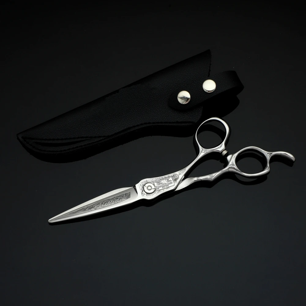 Professional Barber Scissors VG10 Steel 6.2 Inch 3D Carved Handle High-End Salon Hairdressing Sharp And Durable Cutting Tools