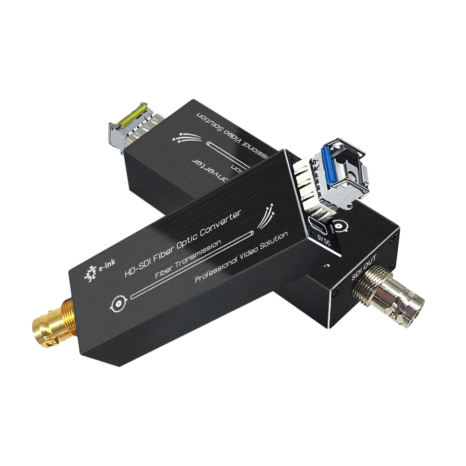 

2026 E-LINK Mini HD-SDI Aluminum Fiber Extender Transmission up to 80km