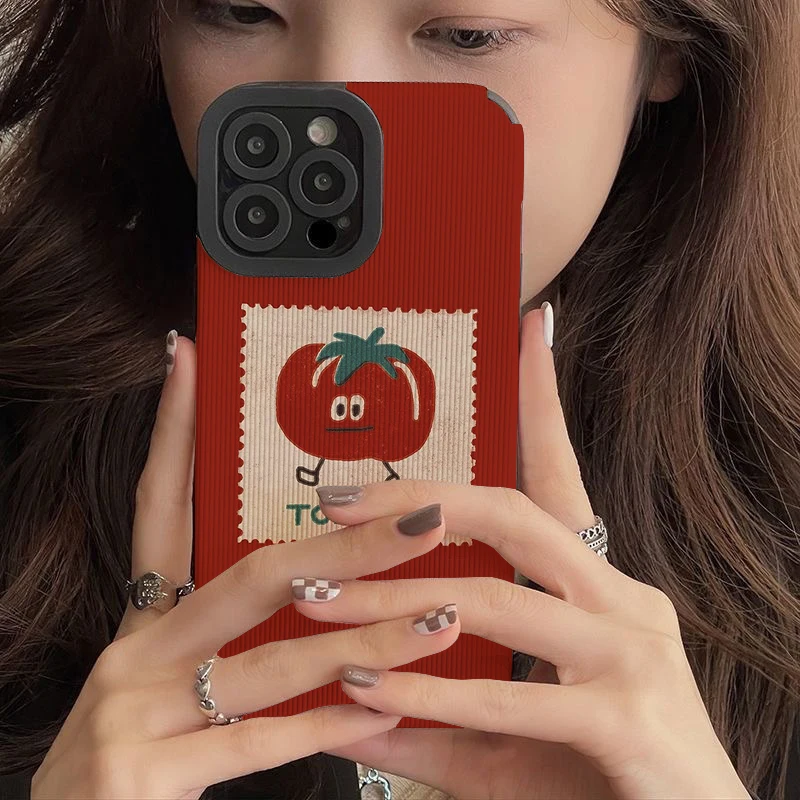 Cute Cartoon Tomatoe Phone Cases for IPhone 11 Case 14 Pro Max 15 Pro Max IPhone Case for IPhone 13 image 2