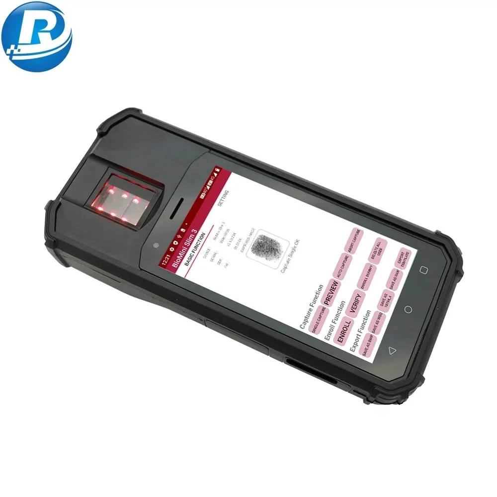 Biometric fingerprint and NFC reader android os Lte 4G industrial 5" handheld device