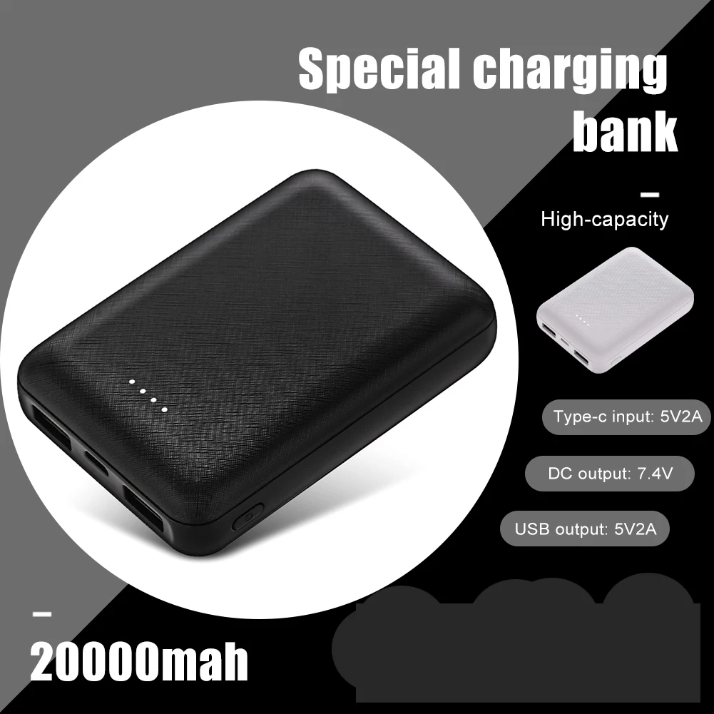 New Power Bank 20000mAh Portable Mini Charger Fast Charging External Battery Pack for Heating Vest Jacket Scarf Socks Gloves