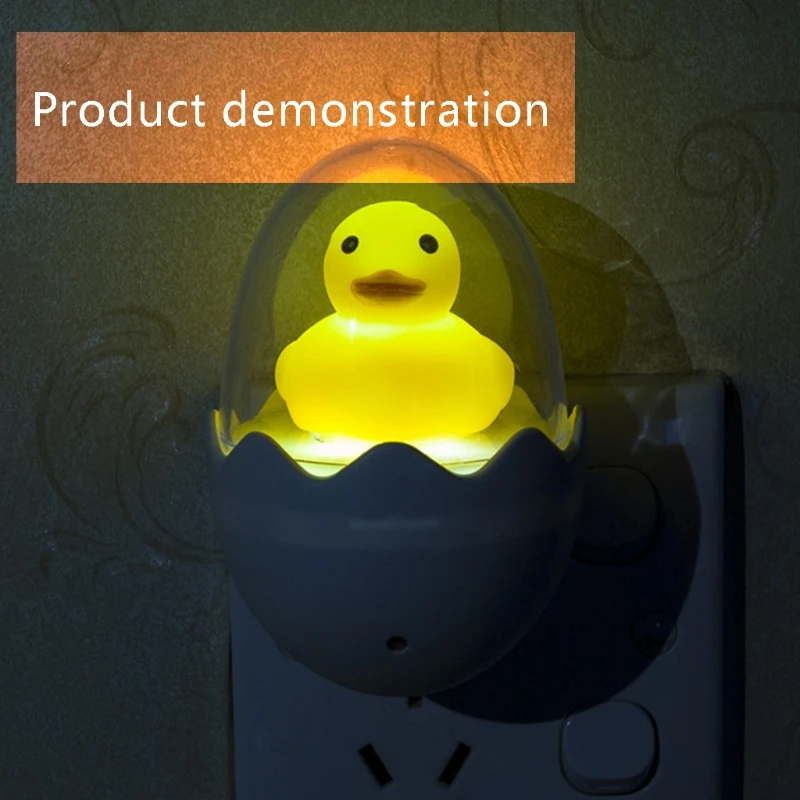 Remote Control Yellow Duck LED Night Light Decorative Lamp Bedroom Wall Kid Room Dropship