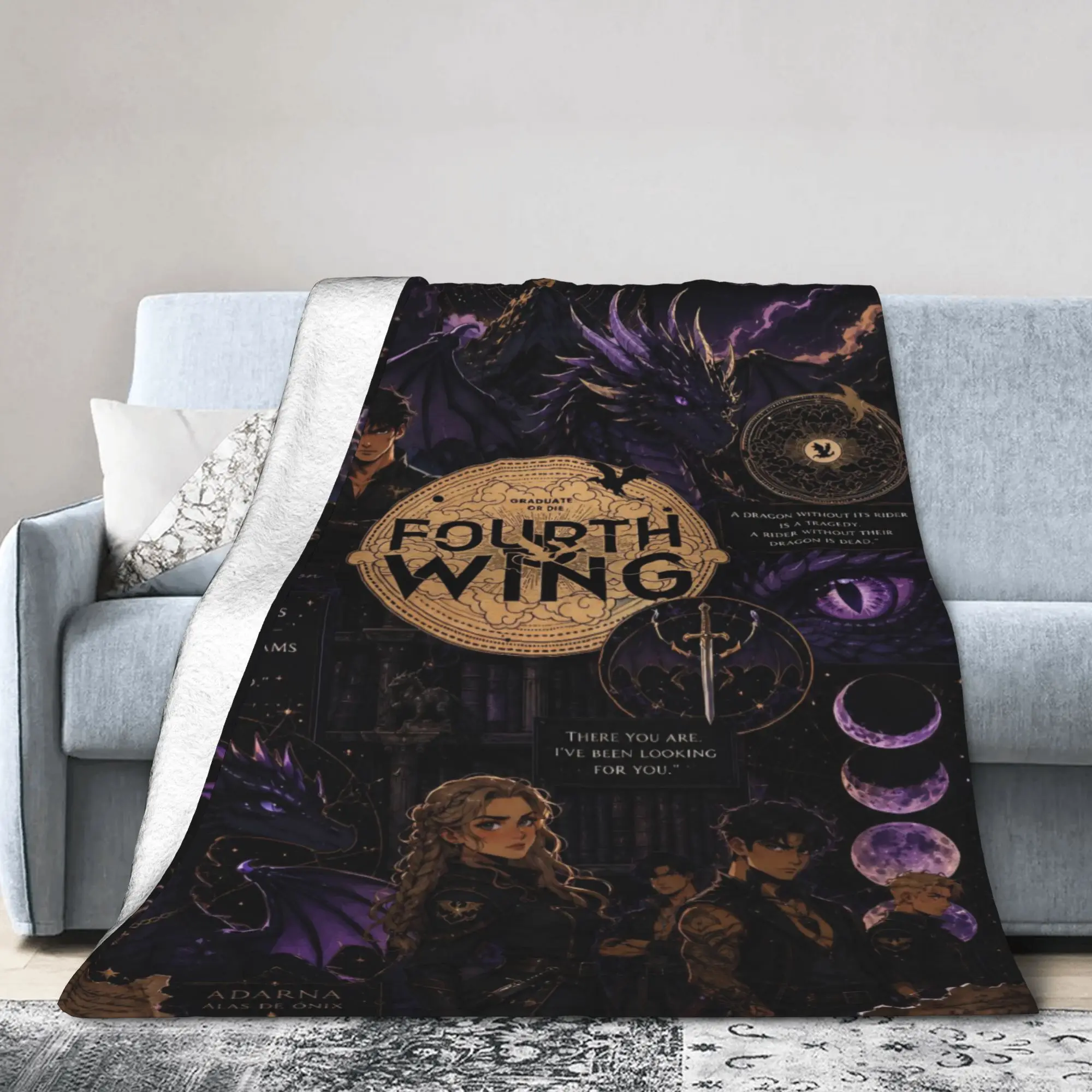 F-Fourth W-Wing Dragon Blanket Coral Fleece Plush  Comfortable Super Soft Throw Blankets for Sofa Rug Piece