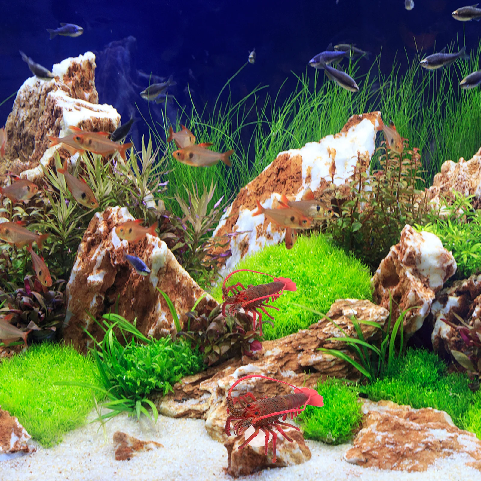 

Simulated Lobster Craft Aquarium Decor Fish Tank Landscaping Ornament Plastic Underwater Lobster Statue Vivid Fish Tank Supplies