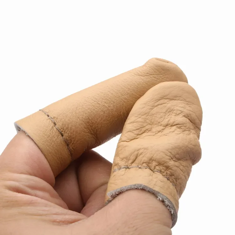 10pcs/5Pairs Thumb Index Thimble Finger Protector Leather Needle Felting Guard Forefinger sleeve Embroidery Needlework Hicello