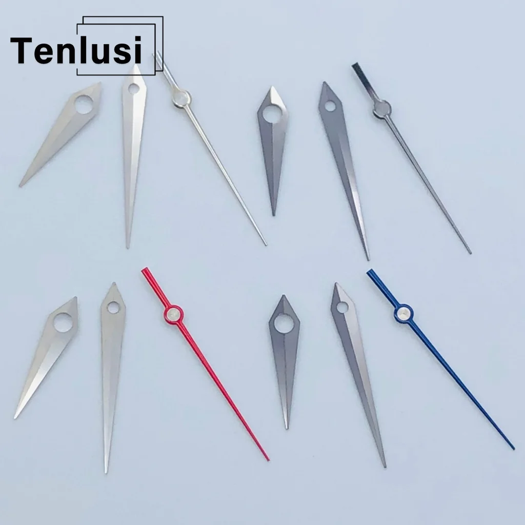 Tenlusi Watch Hands Compatible with NH35 NH36 NH38 NH39 NH70 NH72 Models Silver Blue Silver Red Gun Blue Gun Red Styles