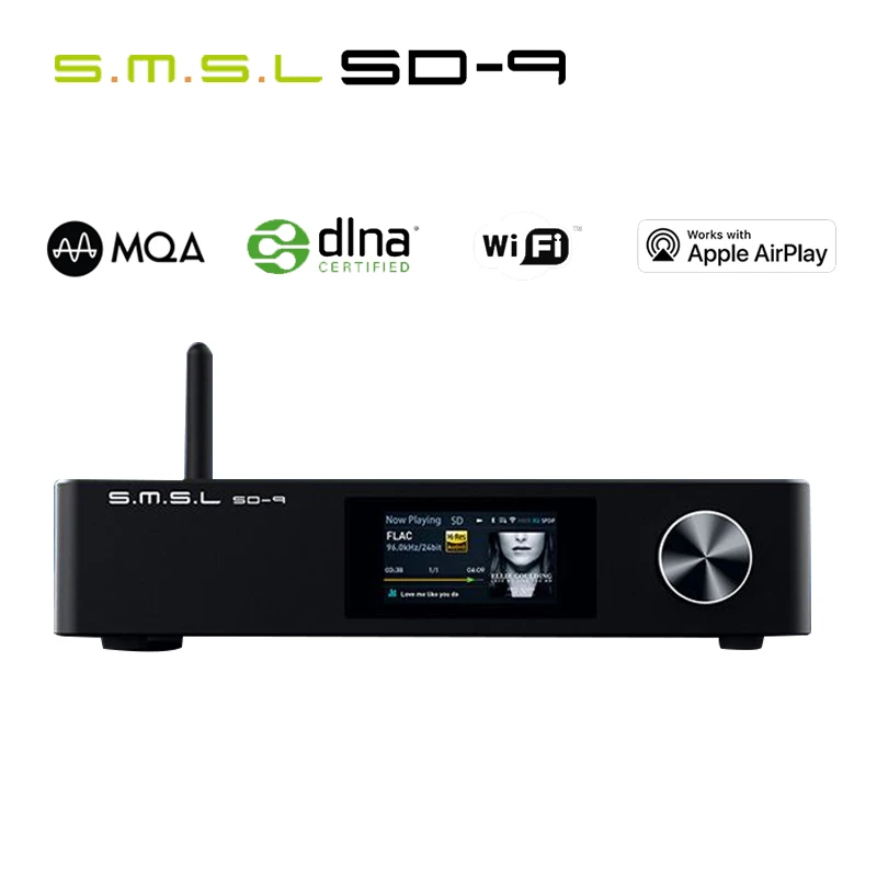 SMSL SD-9 MQA HIFI Network Music Player SD9 Support  DSD, WAV APE,FLAC AIFF, MP3 Desktop Player