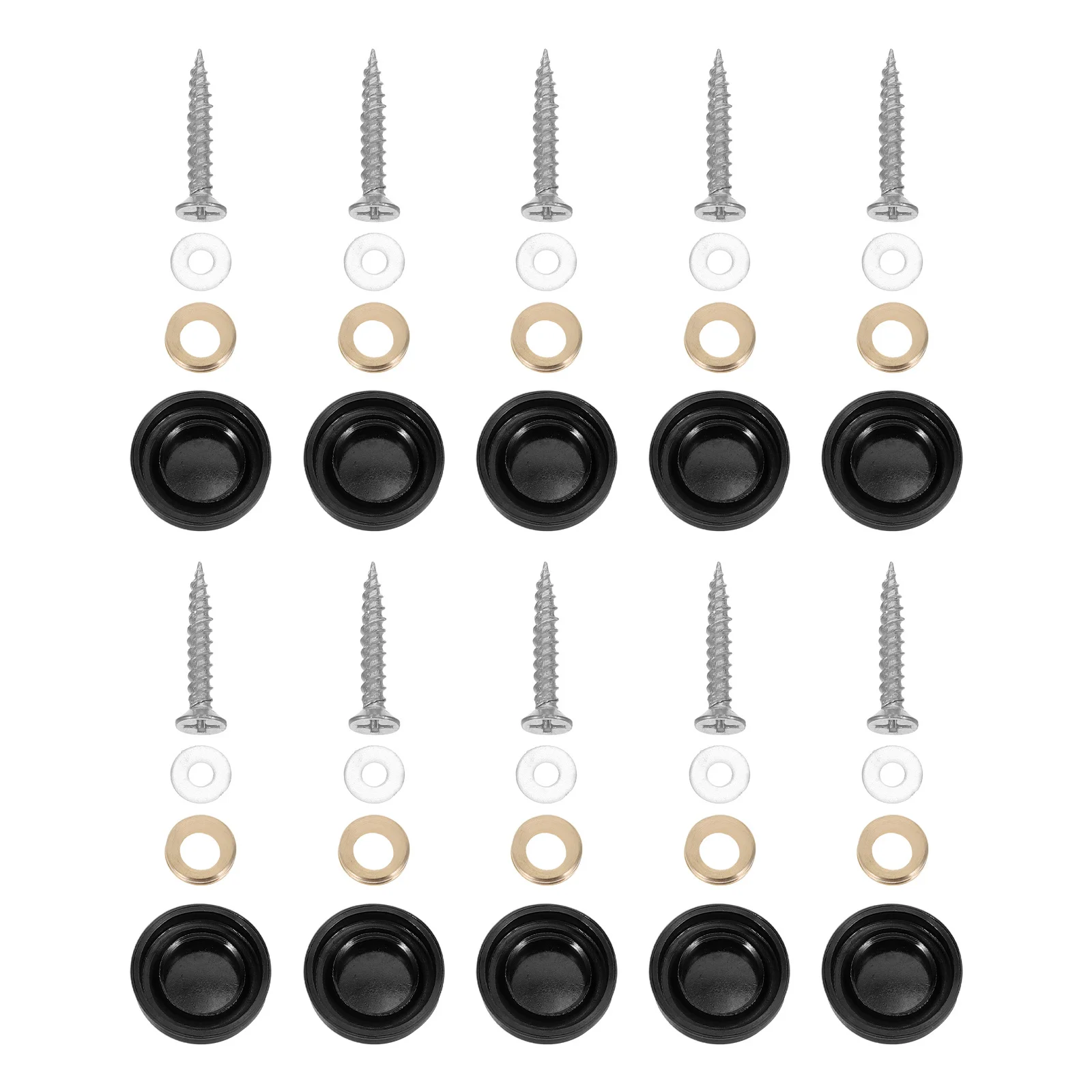 

10Set Mirror Screws with Decorative Caps 16Mm Stainless Steel for Wall Sign Mounting Glass Panel Fixing Construction Decorative