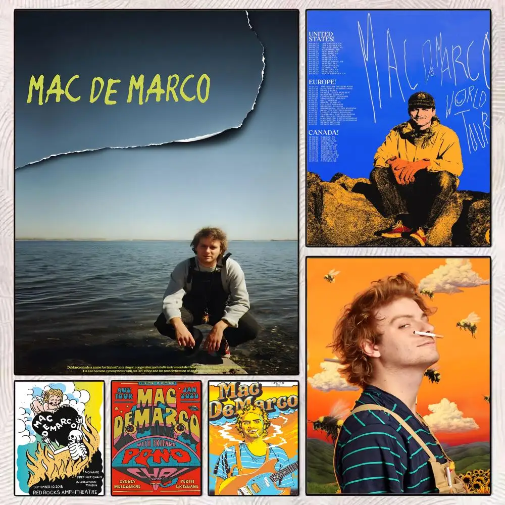 

Singer M-Mac Demarco Poster HD Art Mural Wallart Poster Waterproof Vintage Print Decor for Home Decoration DIY Durable