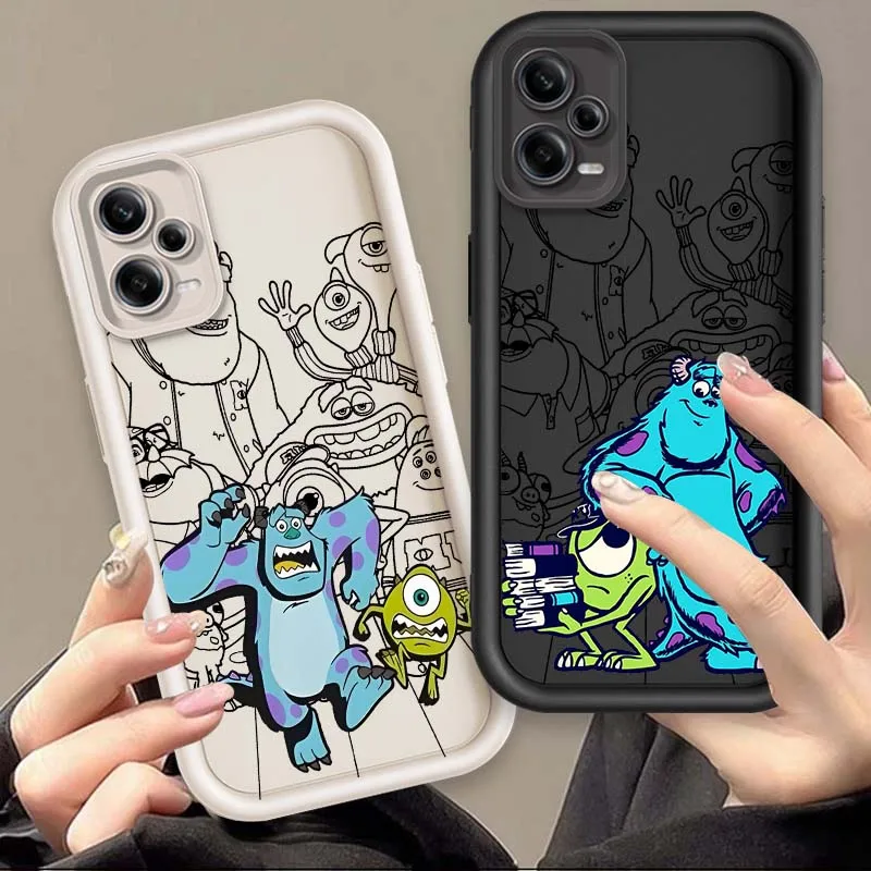 

Disney Anime Monster Inc For Xiaomi Redmi Note 14 13 13R 12 12R 11 11E 11T 11S Pro Plus 5G Eye Ladder Cover