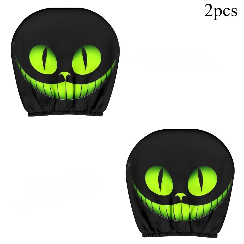 2 Stück Fantasy Smile Mystical Cat Eye Universal Autositz Kopfstützenbezüge Autozubehör Weihnachtsgeschenk Dekorative Schutzhülle