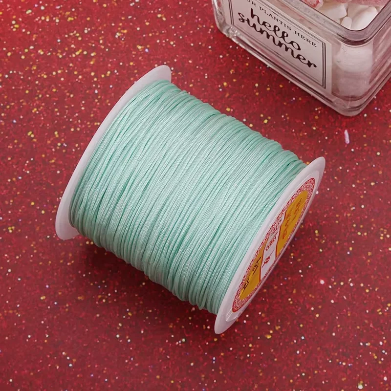0,8 mm Nylon-Perlenschnur, Makramee-Faden, Armbandschnur, chinesische Knotenschnur für geflochtenes Armband, DIY-Handwerk, Schmuckherstellung