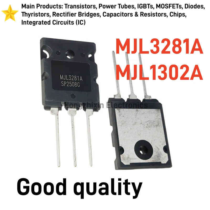 5pairs New MJL3281A MJL1302A TO-264 Power Transistor Audio Amplifier Tube NPN PNP Pair In Stock