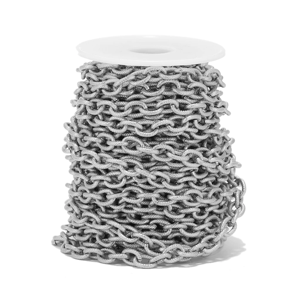 1 Meter 8x11mm Stainless Steel Gold Color Chunky Chain Textured Punk Choker Necklace for DIY Jewelry Making Accessories Supplies