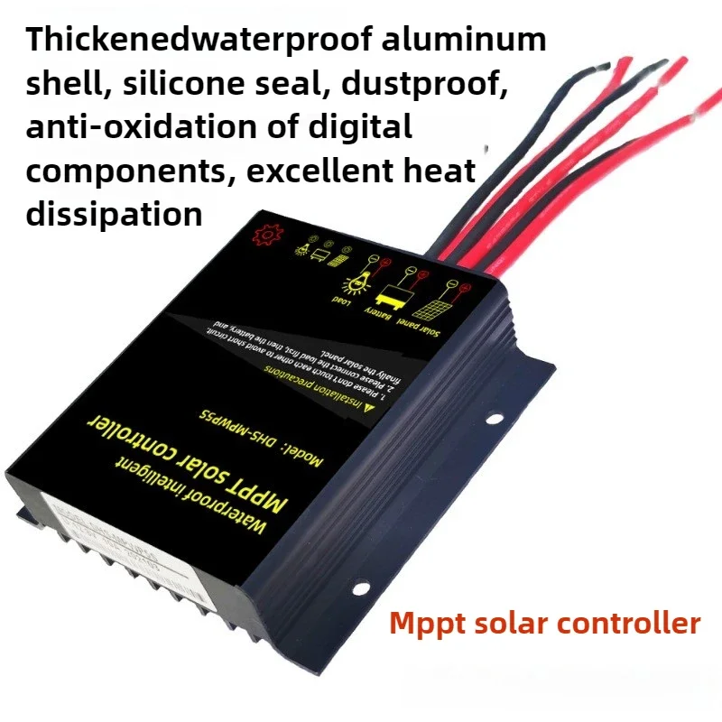 Controlador solar mppt 12v 24v 10a adequado para baterias de chumbo-ácido lítio ferro fosfato caixa de liga de alumínio