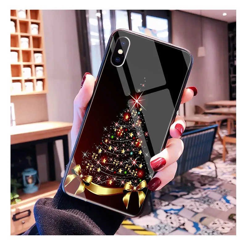 عيد الميلاد الزجاج قضية الهاتف لسامسونج غالاكسي A55 A16 A56 A36 A23 A35 A15 A53 A54 A33 A34 A25 A05S A52 A52S A14 A13 A71 #3