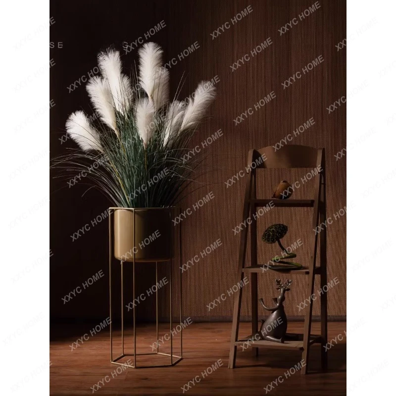 Artificial Flower Plant Reed Grass Fake Trees Dogtail Grass Floor Bionic Green Plant Pot Decoration