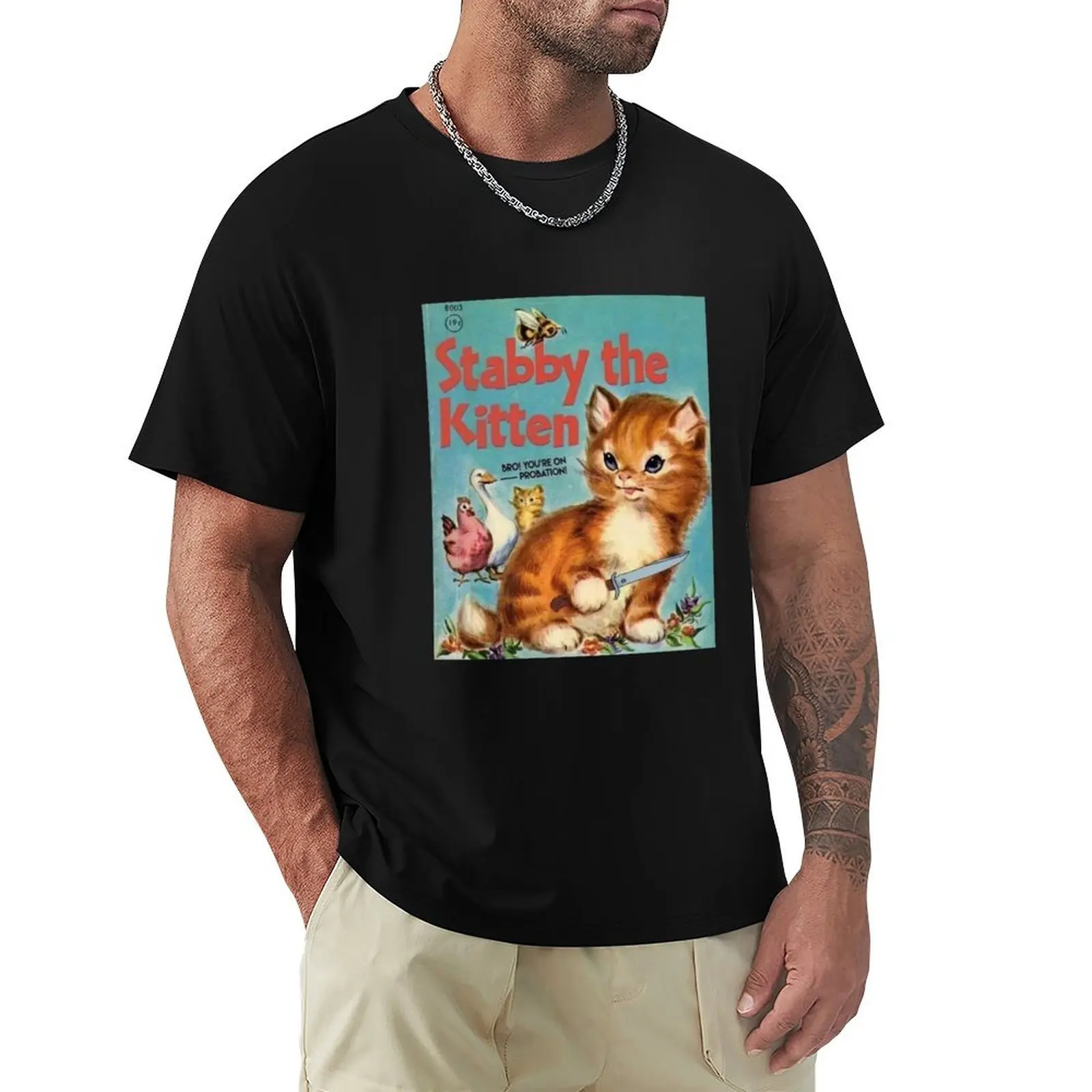 stabby the kitten T-Shirt Stretch Fabric Comfort T-Shirt