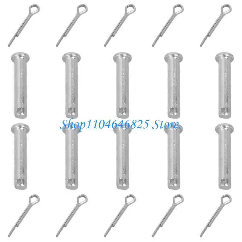 10Pcs Stainless Steel Link Hinge Pin Replacement Single Hole Clevis Pin