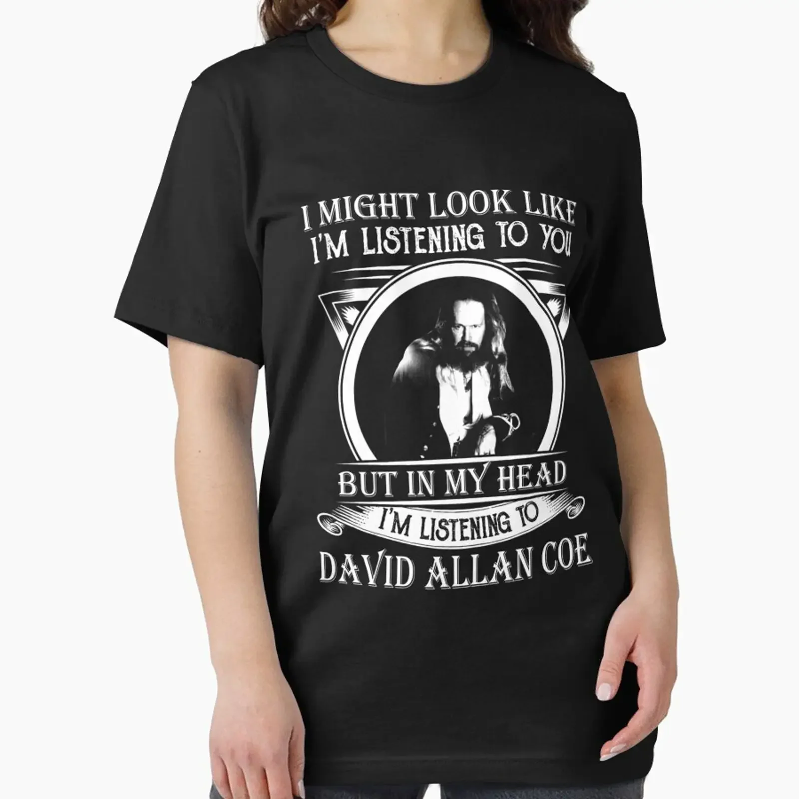 Puedo parecer que te estoy escuchando, David Allan Classic Essential, diseñado y vendido por ShopArtBrais, vintage, lavado, versátil