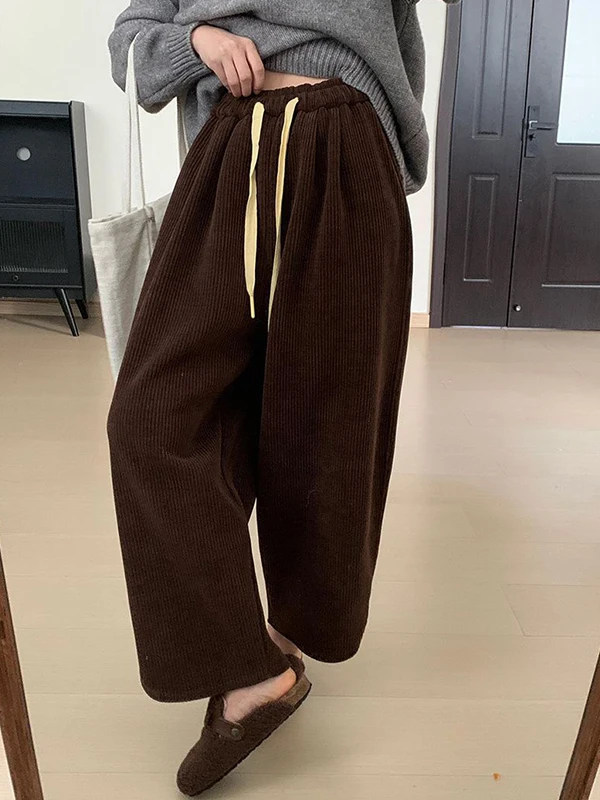 

plus Size High Waist Wide Leg Pants Women's Spring Faion Casual Trousers Harlan Sle Comfortable Fit Korean Version andm...
