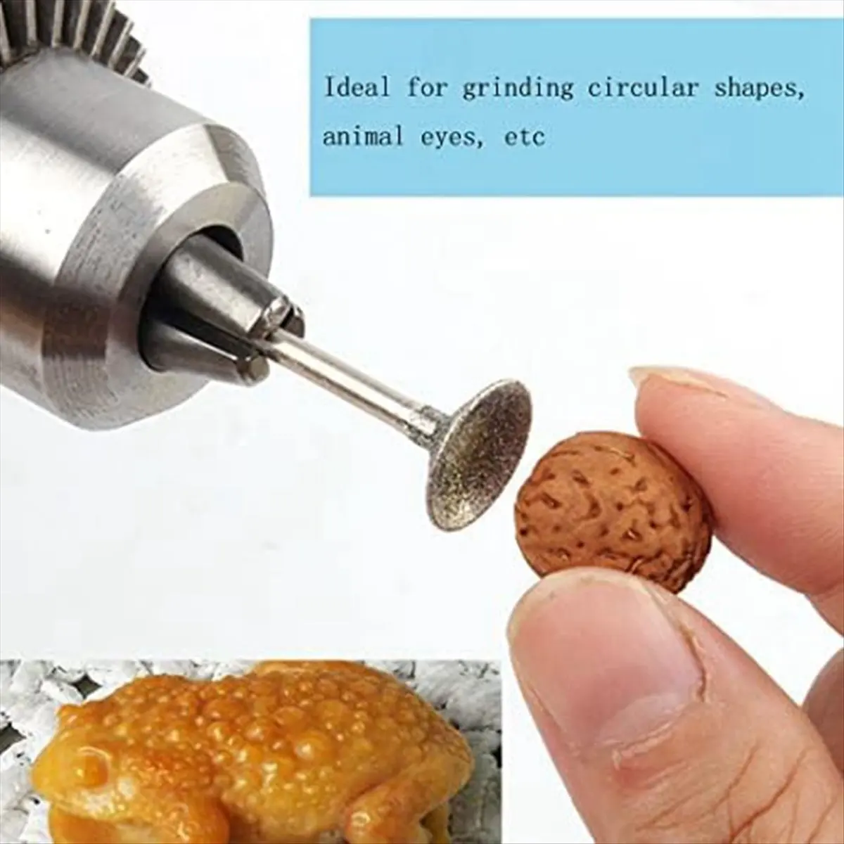 A73P Bowl Shape Diamond Grinding Burr Fits for Rotary Tool Includes for with 2.35mm Shank (Pack of 12)