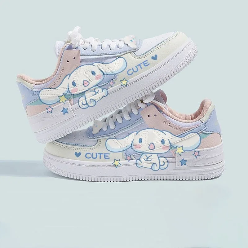 

New Sanrio co-branded Kawaii Hello Kitty Kuromi My melody Cinnamoroll sneakers girls casual cute anime peripheral sneakers gifts