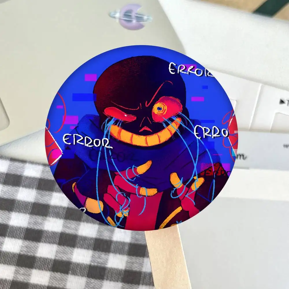 Error Sans Underverse Runde Abzeichen Kreative Brosche Kleidung Rucksack Zubehör Anstecknadel