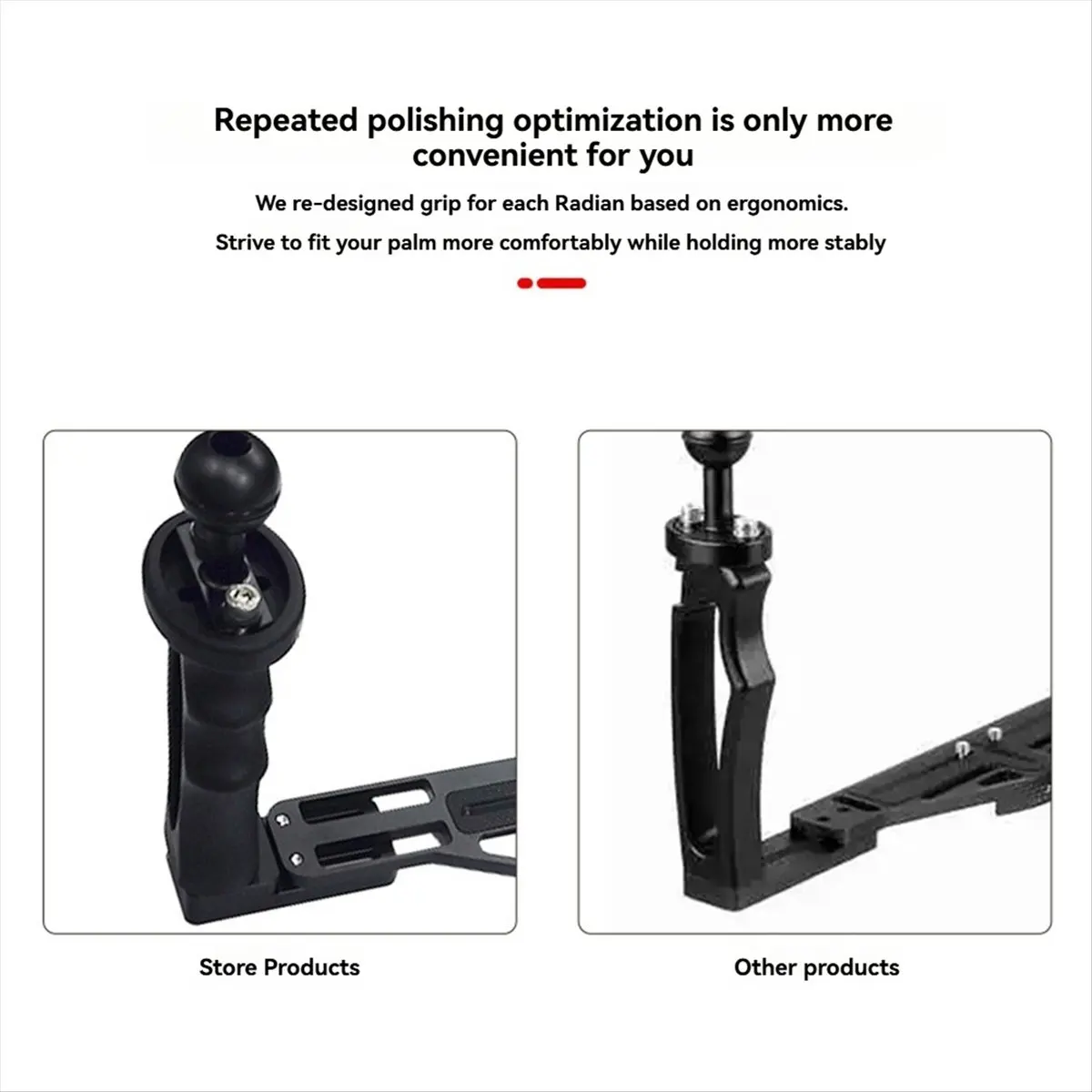 Super Sale Underwater Camera Tray Stabilizer Dual Handle Rig, Underwater Tray Stabilizer Housing Bracket for Photography Black