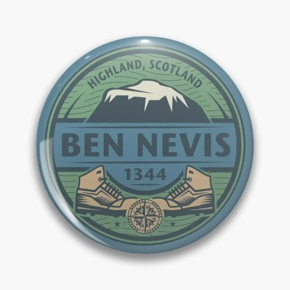 Ben Nevis, Highland, Scotland Pin Buttons Brooches  Jewelry Accessory Customize Brooch Fashion Lapel Badges