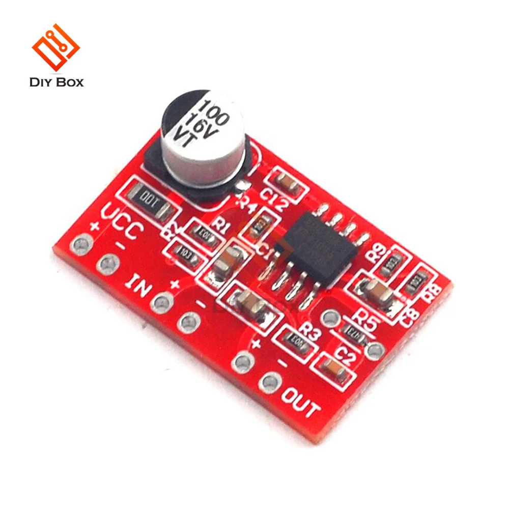 AD828 Dynamic Microphone Stereo Front Amplifier Board Audio Amplifier Module DIY Audio Modification Accessories DC 3.8V-15V