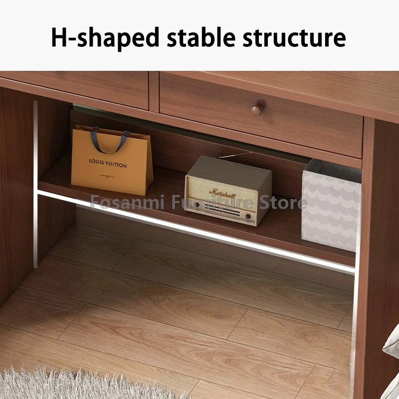 مكتب دراسة مدمج وظيفي مع مكتب تخزين، طاولة كمبيوتر ضيقة وبسيطة لمكاتب عمل كتابة الألعاب ذات المساحة الصغيرة